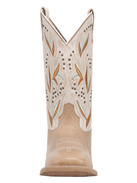 Laredo 5603 Womens LYDIA Square Toe Western Boots Tan Sand full front view. If you need any assistance with this item or the purchase of this item please call us at five six one seven four eight eight eight zero one Monday through Saturday 10:00a.m EST to 8:00 p.m EST