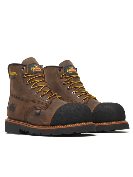 Thorogood 804-4137 Mens Hammerhead Waterproof Nano Toe Work Boot Crazy Horse Brown front and side view. If you need any assistance with this item or the purchase of this item please call us at five six one seven four eight eight eight zero one Monday through Saturday 10:00a.m EST to 8:00 p.m EST