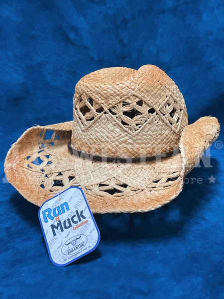 Bullhide LONGMIRE 2846 Straw Western Hat Natural back / side view. If you need any assistance with this item or the purchase of this item please call us at five six one seven four eight eight eight zero one Monday through Saturday 10:00a.m EST to 8:00 p.m EST