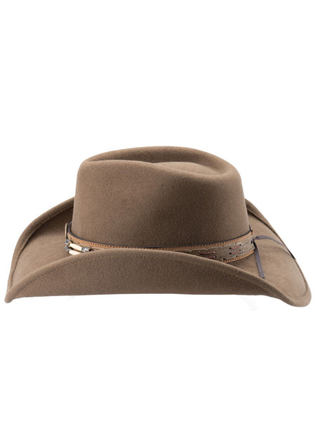 Bullhide SKYNARD 0445KH Fashion Felt Collection Hat Dark Khaki side view. If you need any assistance with this item or the purchase of this item please call us at five six one seven four eight eight eight zero one Monday through Saturday 10:00a.m EST to 8:00 p.m EST