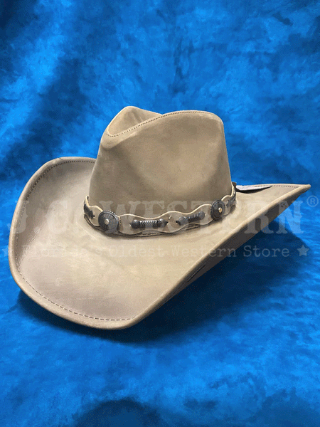 Stetson TRROXB-843489 ROXBURY Shapeable Leather Western Hat Rust side and front view. If you need any assistance with this item or the purchase of this item please call us at five six one seven four eight eight eight zero one Monday through Saturday 10:00a.m EST to 8:00 p.m EST