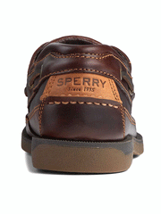 Sperry 0764027 Mens Mako Canoe Moc Boat Shoe Amaretto back view. If you need any assistance with this item or the purchase of this item please call us at five six one seven four eight eight eight zero one Monday through Saturday 10:00a.m EST to 8:00 p.m EST