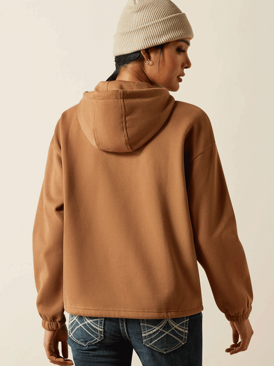 Ariat 10062735 Womens Essential Hoodie Toasted Coconut back view. If you need any assistance with this item or the purchase of this item please call us at five six one seven four eight eight eight zero one Monday through Saturday 10:00a.m EST to 8:00 p.m EST