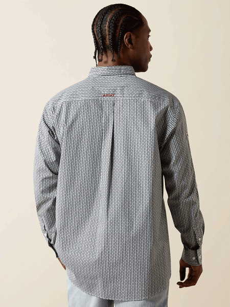 Ariat 10071716 Mens Team Ward Classic Fit Shirt Black back view. If you need any assistance with this item or the purchase of this item please call us at five six one seven four eight eight eight zero one Monday through Saturday 10:00a.m EST to 8:00 p.m EST