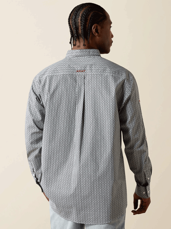 Ariat 10071716 Mens Team Ward Classic Fit Shirt Black back view. If you need any assistance with this item or the purchase of this item please call us at five six one seven four eight eight eight zero one Monday through Saturday 10:00a.m EST to 8:00 p.m EST