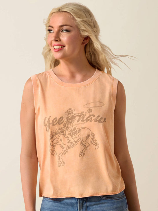 Ariat 10073515 Womens Wild Roper Tank Apricot front view. If you need any assistance with this item or the purchase of this item please call us at five six one seven four eight eight eight zero one Monday through Saturday 10:00a.m EST to 8:00 p.m EST