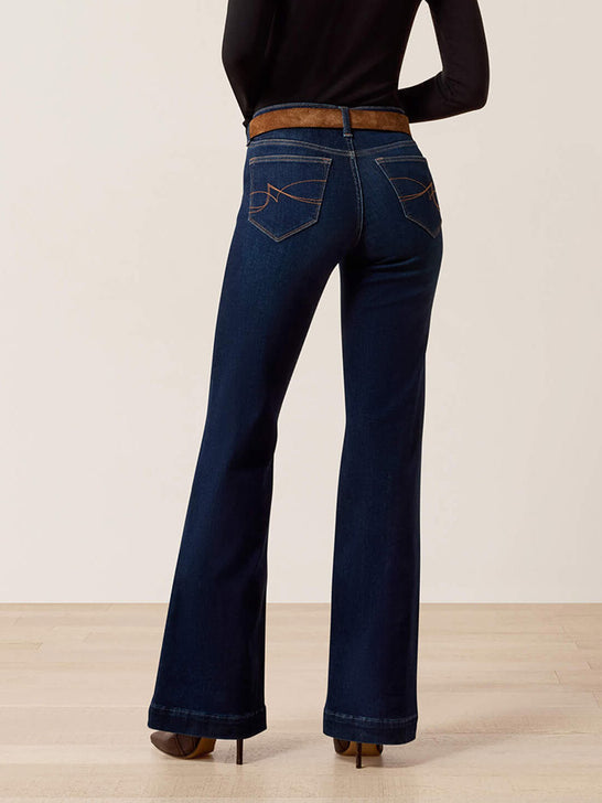 Ariat 10079195 Womens Perfect Rise Revel Vilma Ultrastretch Trouser Jeans Hayward back view. If you need any assistance with this item or the purchase of this item please call us at five six one seven four eight eight eight zero one Monday through Saturday 10:00a.m EST to 8:00 p.m EST