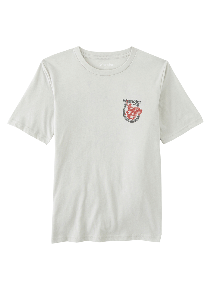 Wrangler 112347247 Kids USA Cowboy Tee Lunar Rock back view. If you need any assistance with this item or the purchase of this item please call us at five six one seven four eight eight eight zero one Monday through Saturday 10:00a.m EST to 8:00 p.m EST