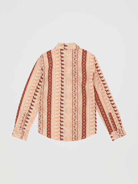 Wrangler 112359397 Girls Western Top Pink back view. If you need any assistance with this item or the purchase of this item please call us at five six one seven four eight eight eight zero one Monday through Saturday 10:00a.m EST to 8:00 p.m EST