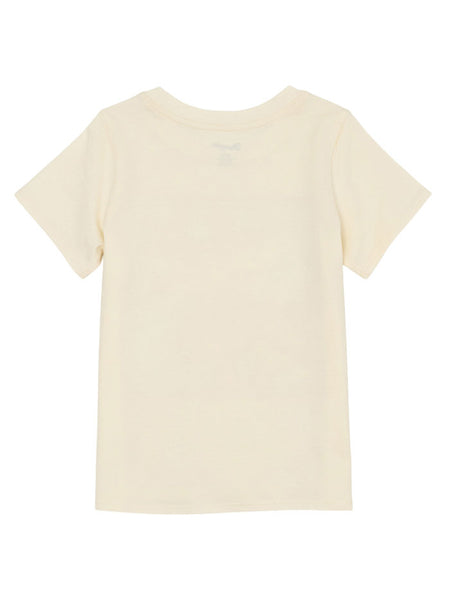 Wrangler 112359405 Girls Short Sleeve Graphic T-Shirt  White Beige back view. If you need any assistance with this item or the purchase of this item please call us at five six one seven four eight eight eight zero one Monday through Saturday 10:00a.m EST to 8:00 p.m EST