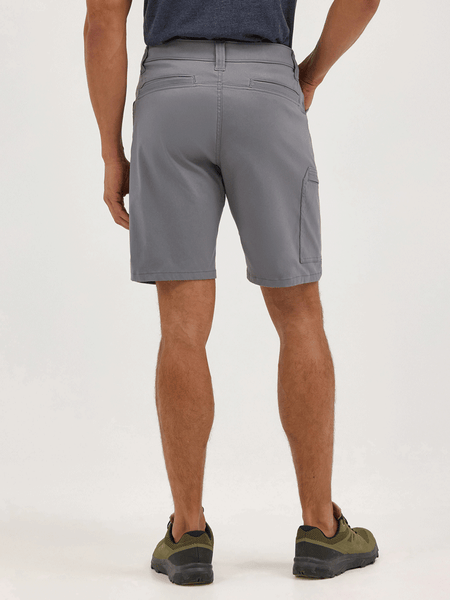 Wrangler 112361454 Mens ATG -X- Harbor Short Poppy Seed Grey back view. If you need any assistance with this item or the purchase of this item please call us at five six one seven four eight eight eight zero one Monday through Saturday 10:00a.m EST to 8:00 p.m EST