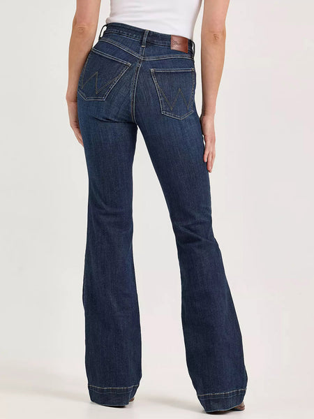 Wrangler 112367600 Womens Bespoke High Rise Trouser Jean Alexandra back view. If you need any assistance with this item or the purchase of this item please call us at five six one seven four eight eight eight zero one Monday through Saturday 10:00a.m EST to 8:00 p.m EST
