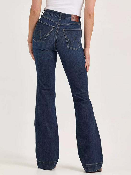 Wrangler 112367600 Womens Bespoke High Rise Trouser Jean Alexandra back view. If you need any assistance with this item or the purchase of this item please call us at five six one seven four eight eight eight zero one Monday through Saturday 10:00a.m EST to 8:00 p.m EST