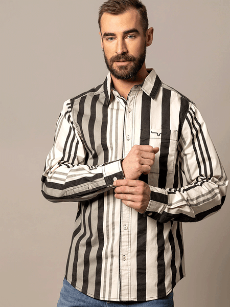 Kimes Ranch 1992 Mens Long Sleeve Dress Shirt Black