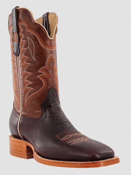 R.Watson RW8020-2 Mens Cowhide Western Boot Walnut front and side view. If you need any assistance with this item or the purchase of this item please call us at five six one seven four eight eight eight zero one Monday through Saturday 10:00a.m EST to 8:00 p.m EST