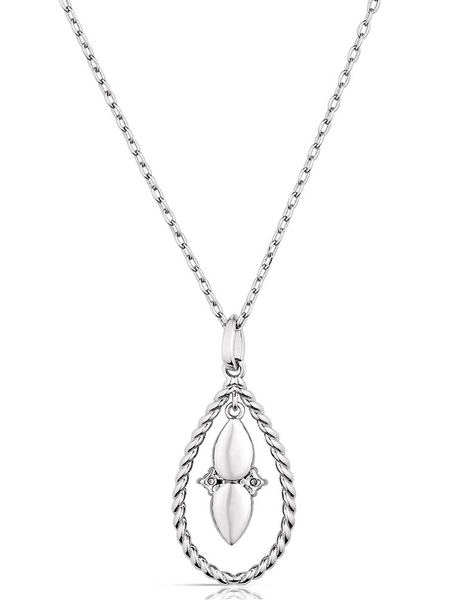 Montana Silversmiths NC5956 Womens Moonlit Ocean Turquoise Necklace Silver back view. If you need any assistance with this item or the purchase of this item please call us at five six one seven four eight eight eight zero one Monday through Saturday 10:00a.m EST to 8:00 p.m EST