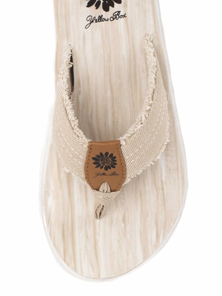 Yellow Box 52609 Womens Gerri Flip Flop Sandals Natural view from above. If you need any assistance with this item or the purchase of this item please call us at five six one seven four eight eight eight zero one Monday through Saturday 10:00a.m EST to 8:00 p.m EST
