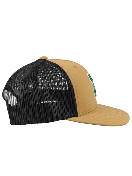 Hooey 2218T-TNBK Boquillas Trucker Hat Tan Black side view. If you need any assistance with this item or the purchase of this item please call us at five six one seven four eight eight eight zero one Monday through Saturday 10:00a.m EST to 8:00 p.m EST