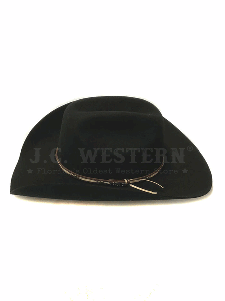 Resistol RWAMSK-304107 Jason Aldean Collection Amarillo Sky Felt Hat Black left side view. If you need any assistance with this item or the purchase of this item please call us at five six one seven four eight eight eight zero one Monday through Saturday 10:00a.m EST to 8:00 p.m EST