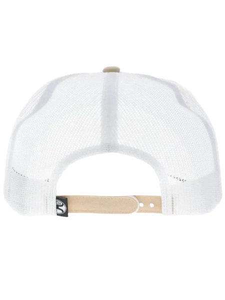 Hooey 2661T-WHYL RANK STOCK Trucker Hat White Tan back view. If you need any assistance with this item or the purchase of this item please call us at five six one seven four eight eight eight zero one Monday through Saturday 10:00a.m EST to 8:00 p.m EST
