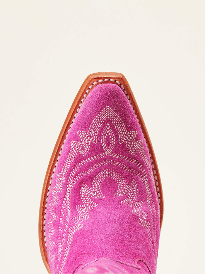 Ariat 10046859 Womens Casanova Western Boot Haute Pink Suede front and side view. If you need any assistance with this item or the purchase of this item please call us at five six one seven four eight eight eight zero one Monday through Saturday 10:00a.m EST to 8:00 p.m EST