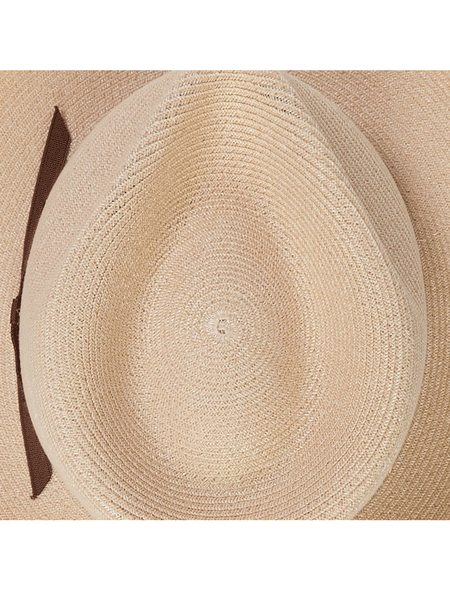 Stetson TSSESTB612481 Stratoliner Hemp Fedora Hat Natural top view. If you need any assistance with this item or the purchase of this item please call us at five six one seven four eight eight eight zero one Monday through Saturday 10:00a.m EST to 8:00 p.m EST