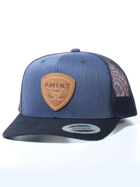 Ariat A300065427 Leather Logo Cap Navy Blue