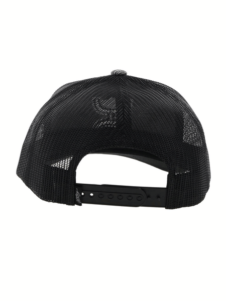 Hooey 2206T-GYBK STERLING Mid Profile Snapback Trucker Hat Black And Grey back view. If you need any assistance with this item or the purchase of this item please call us at five six one seven four eight eight eight zero one Monday through Saturday 10:00a.m EST to 8:00 p.m EST