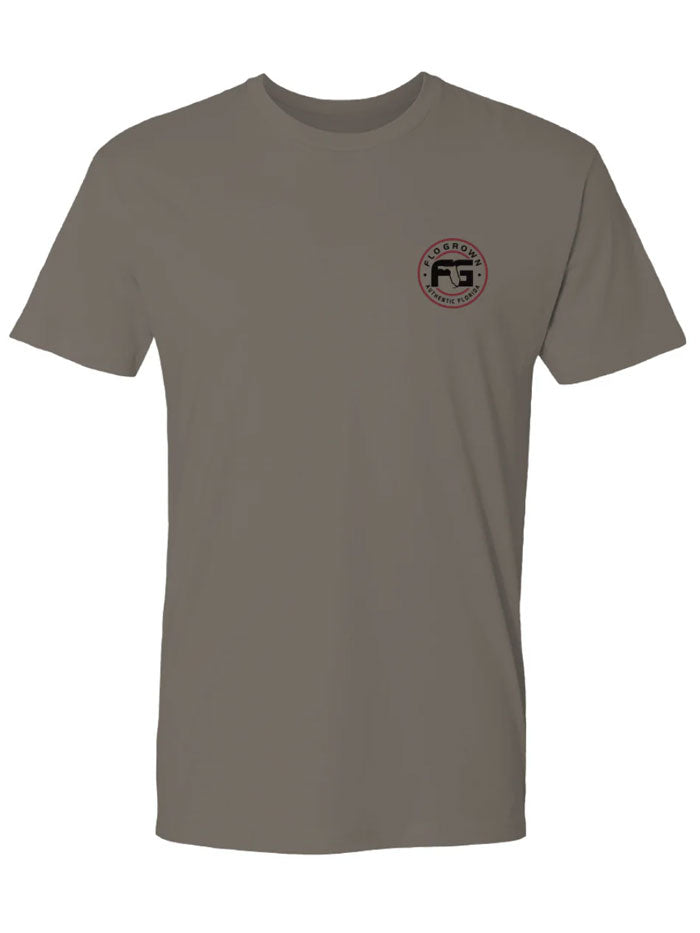 FloGrown FGM-1781 Mens Short Sleeve Stay True Tee Asphalt back view. If you need any assistance with this item or the purchase of this item please call us at five six one seven four eight eight eight zero one Monday through Saturday 10:00a.m EST to 8:00 p.m EST