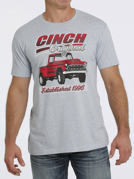 Cinch MTT1690514 Mens Cinch Original Tee Heathered Light Blue front view. If you need any assistance with this item or the purchase of this item please call us at five six one seven four eight eight eight zero one Monday through Saturday 10:00a.m EST to 8:00 p.m EST