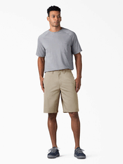 Dickies SR601DS Mens Cooling Utility Shorts Desert Sand front view.If you need any assistance with this item or the purchase of this item please call us at five six one seven four eight eight eight zero one Monday through Saturday 10:00a.m EST to 8:00 p.m EST