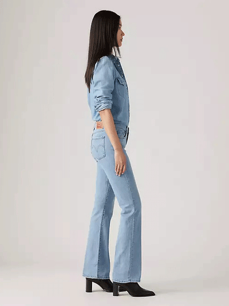 Levi's 392520040 Womens Classic Bootcut Jeans Lapis Light Wash side view. If you need any assistance with this item or the purchase of this item please call us at five six one seven four eight eight eight zero one Monday through Saturday 10:00a.m EST to 8:00 p.m EST