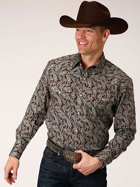 Roper  Cool Pine Western Shirt, - Men's Western Shirts