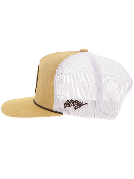 Hooey 2514T-TNWH SPUR Leather Circle Patch Hat Tan And White side view. If you need any assistance with this item or the purchase of this item please call us at five six one seven four eight eight eight zero one Monday through Saturday 10:00a.m EST to 8:00 p.m EST