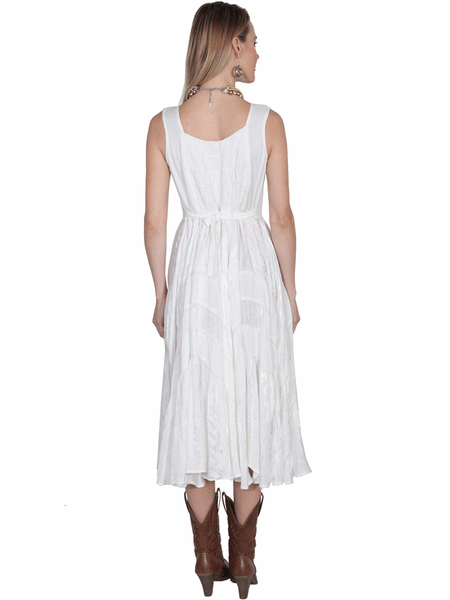 Scully HC118-IVO Womens Lace Up Dress Ivory back view. If you need any assistance with this item or the purchase of this item please call us at five six one seven four eight eight eight zero one Monday through Saturday 10:00a.m EST to 8:00 p.m EST