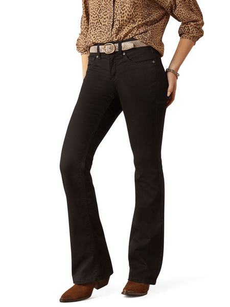 Ariat 10053533 Womens Perfect Rise Ella Boot Cut Jeans Black front view. If you need any assistance with this item or the purchase of this item please call us at five six one seven four eight eight eight zero one Monday through Saturday 10:00a.m EST to 8:00 p.m EST