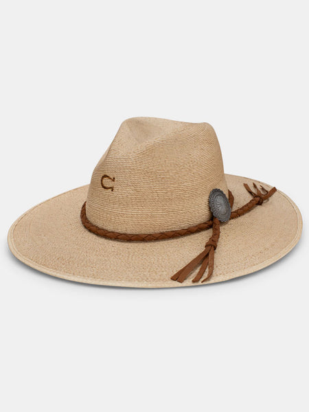 Charlie 1 Horse CSLFTY-9634CO LEFTY Fashion Palm Hat Copper side / front view. If you need any assistance with this item or the purchase of this item please call us at five six one seven four eight eight eight zero one Monday through Saturday 10:00a.m EST to 8:00 p.m EST