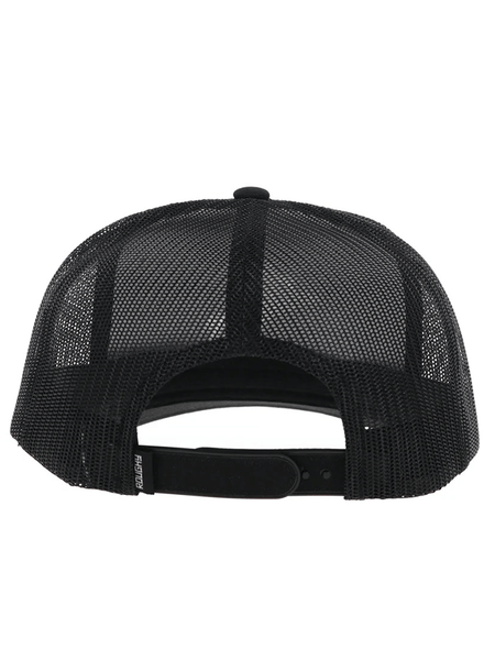 Hooey 4044T-BK WHIT Embroidered Rider Logo Hat Black back view. If you need any assistance with this item or the purchase of this item please call us at five six one seven four eight eight eight zero one Monday through Saturday 10:00a.m EST to 8:00 p.m EST