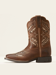 Ariat 10046884 Kids Round Up Bliss Western Boot Sassy Brown side view. If you need any assistance with this item or the purchase of this item please call us at five six one seven four eight eight eight zero one Monday through Saturday 10:00a.m EST to 8:00 p.m EST