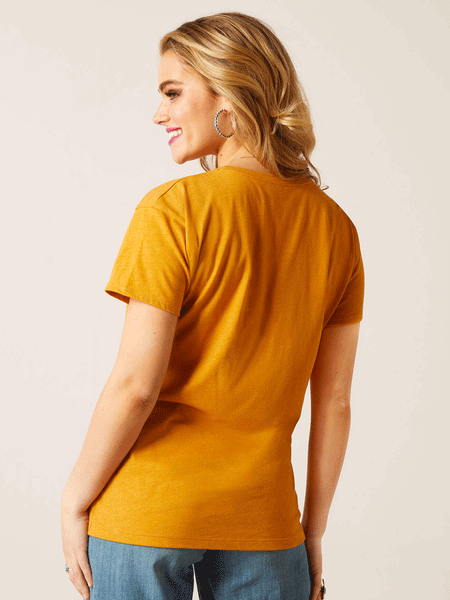 Ariat 10047638 Womens Bootscape T-Shirt Buckhorn Heather back view. If you need any assistance with this item or the purchase of this item please call us at five six one seven four eight eight eight zero one Monday through Saturday 10:00a.m EST to 8:00 p.m EST