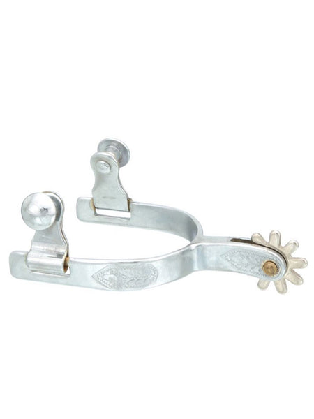 Tough 1 78-5814-0-0 Youth Chrome Plated Spurs Silver