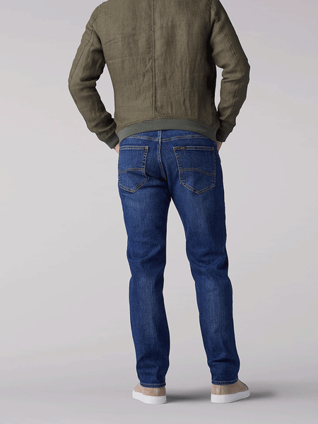 Lee 2105042 Mens Big And Tall Extreme Motion Straight Fit Jean Maddox back view. If you need any assistance with this item or the purchase of this item please call us at five six one seven four eight eight eight zero one Monday through Saturday 10:00a.m EST to 8:00 p.m EST