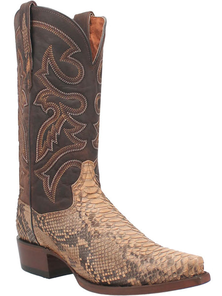 Dan Post DP3058 Mens STURGIS Python Western Boot Sand side front view. If you need any assistance with this item or the purchase of this item please call us at five six one seven four eight eight eight zero one Monday through Saturday 10:00a.m EST to 8:00 p.m EST