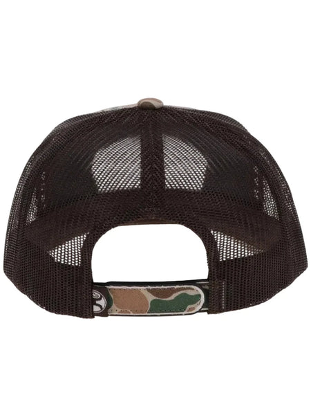 Hooey 6026T-CABR OUTFITTERS Mid Profile Hat Camo Brown back view. If you need any assistance with this item or the purchase of this item please call us at five six one seven four eight eight eight zero one Monday through Saturday 10:00a.m EST to 8:00 p.m EST