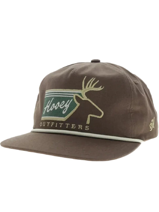 Hooey 6039T-BR CARRIZO 5 Panel Full Surround Hat Brown front view. If you need any assistance with this item or the purchase of this item please call us at five six one seven four eight eight eight zero one Monday through Saturday 10:00a.m EST to 8:00 p.m EST