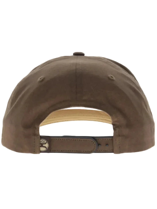 Hooey 6039T-BR CARRIZO 5 Panel Full Surround Hat Brown back view. If you need any assistance with this item or the purchase of this item please call us at five six one seven four eight eight eight zero one Monday through Saturday 10:00a.m EST to 8:00 p.m EST