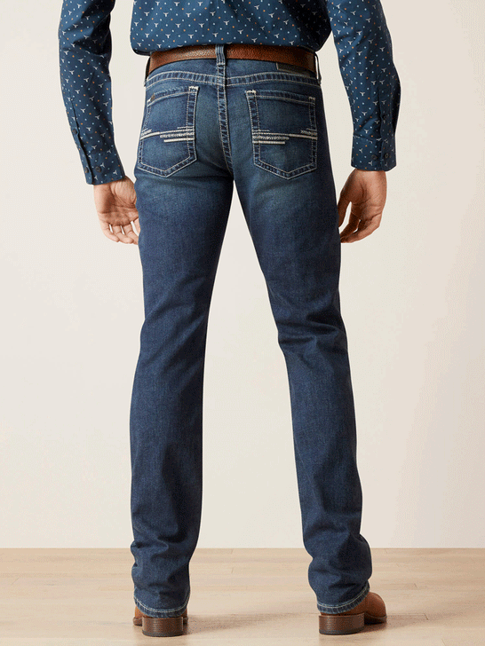 Ariat 10045385 Mens M8 Modern TekStretch Easton Slim Jean Galaxy back view. If you need any assistance with this item or the purchase of this item please call us at five six one seven four eight eight eight zero one Monday through Saturday 10:00a.m EST to 8:00 p.m EST
