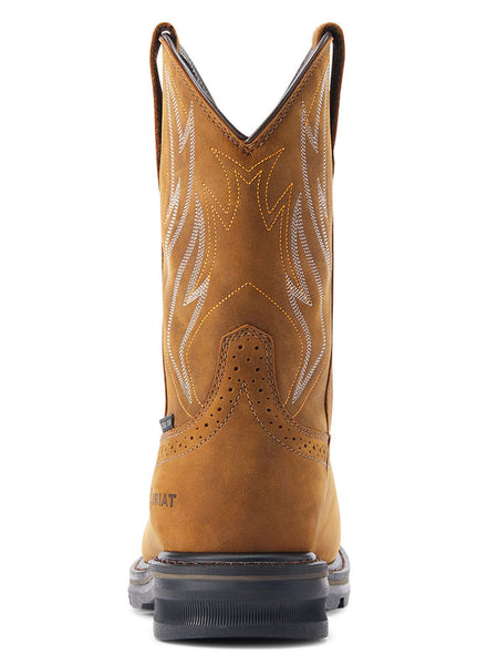 Ariat 10044544 Mens Sierra Shock Shield H20 Steel Toe Distressed Brown back view. If you need any assistance with this item or the purchase of this item please call us at five six one seven four eight eight eight zero one Monday through Saturday 10:00a.m EST to 8:00 p.m EST