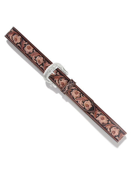 Justin C14114 Bonanza Trail Belt Brown alternative front view. If you need any assistance with this item or the purchase of this item please call us at five six one seven four eight eight eight zero one Monday through Saturday 10:00a.m EST to 8:00 p.m EST