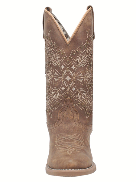 Laredo 51191 Womens JOURNEE Western Boot Brown full front view. If you need any assistance with this item or the purchase of this item please call us at five six one seven four eight eight eight zero one Monday through Saturday 10:00a.m EST to 8:00 p.m EST